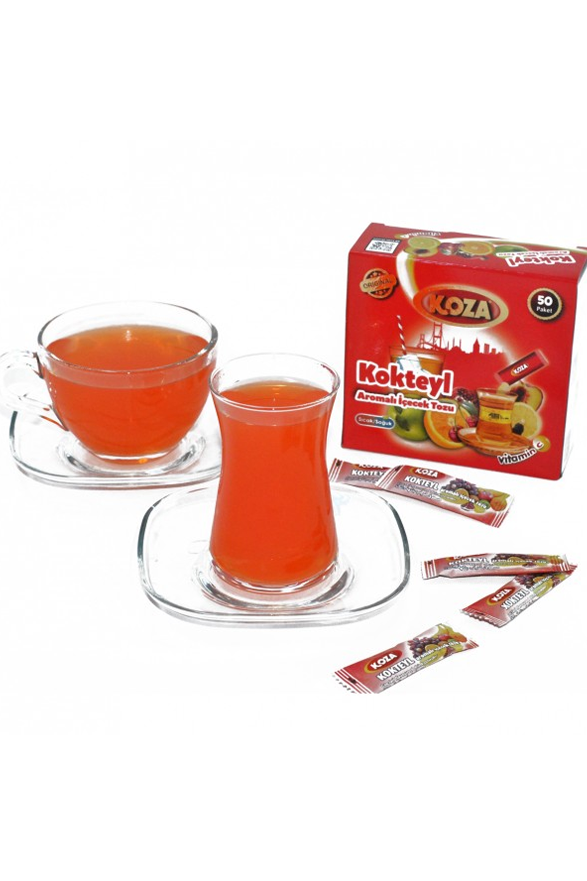 Just Cheap Store Koza Tek İçimlik Kokteyl Aromali Toz İçecek 50'Li