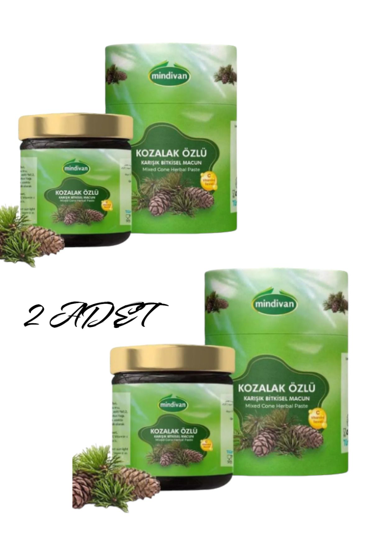 Mindivan Kozalak Macunu Bitkisel Karişimli Macun 240 G