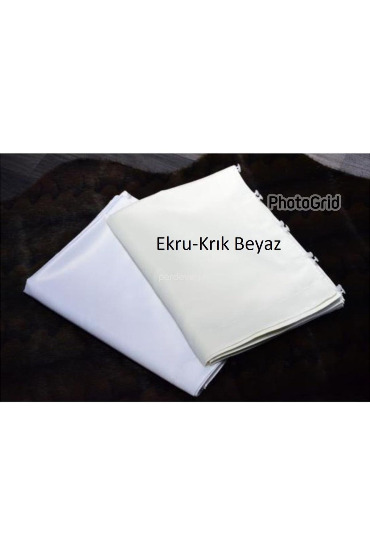Kumru Çeyiz Krem Saten Güneşlik Perde Beyaz Güneşlik