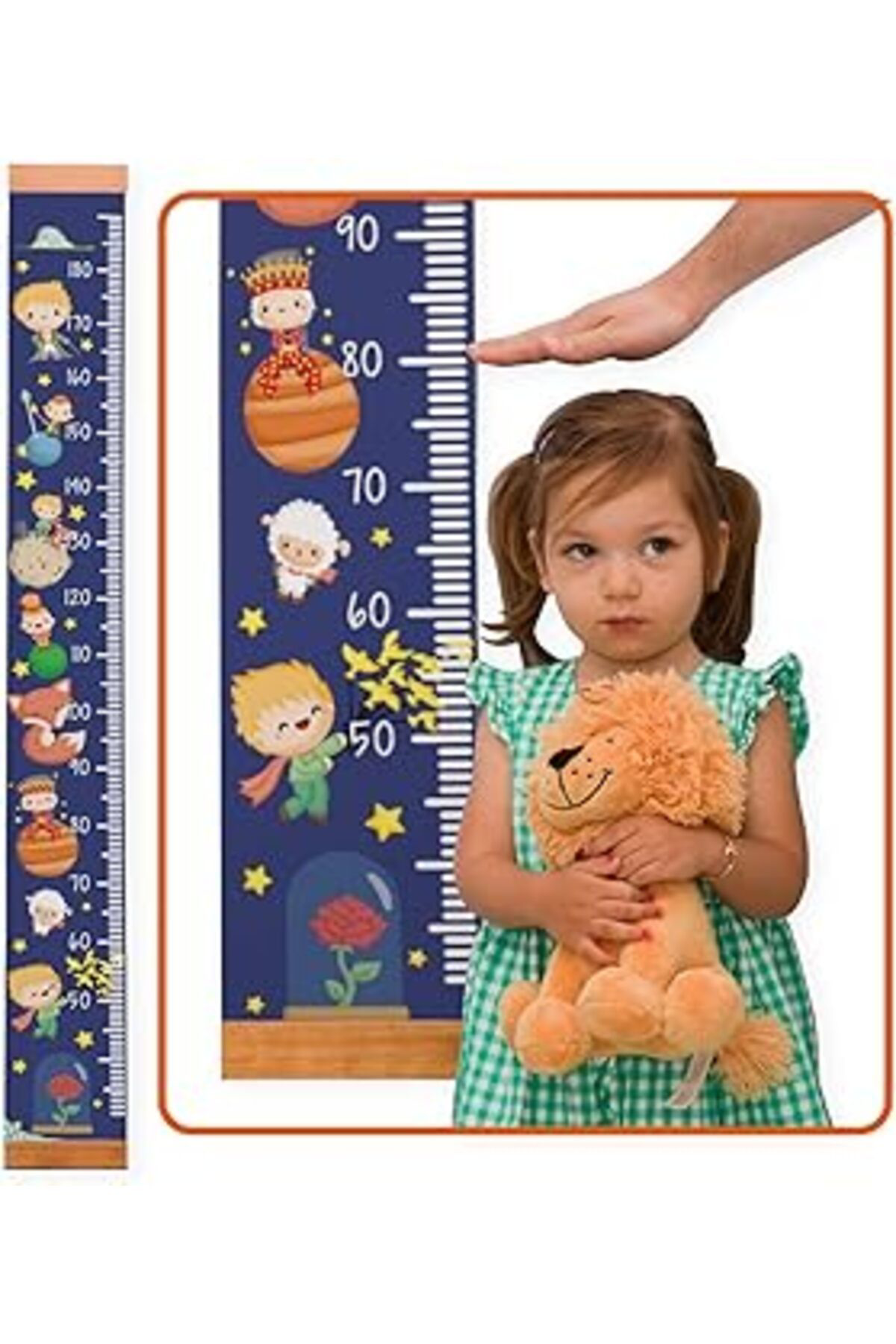 Yusuftex Küçük Prens Tasarimli Çocuk Odasi Duvar Boy Ölçüm Cetveli