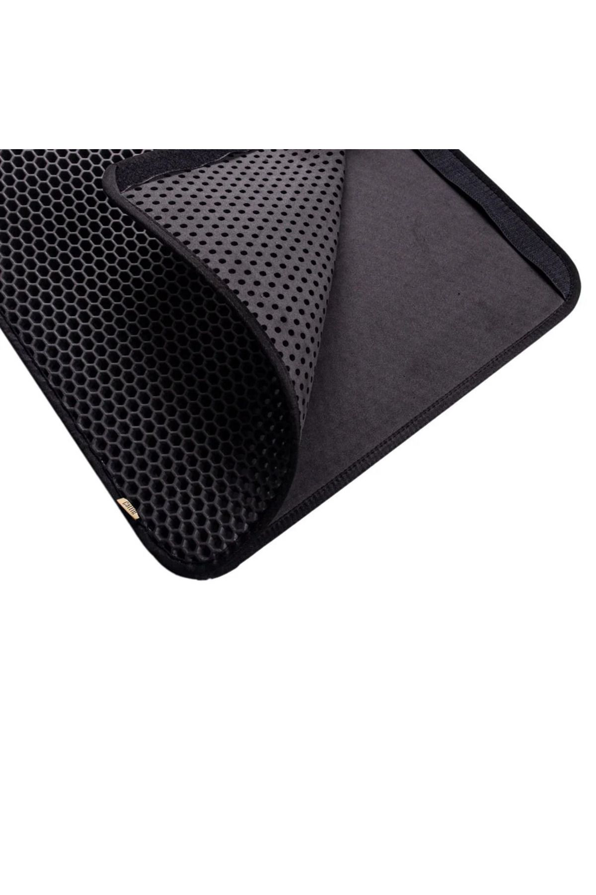 K&A Kum Toplayici Fonksiyonel Kedi Paspasi Altigen 37-50 Cm Siyah