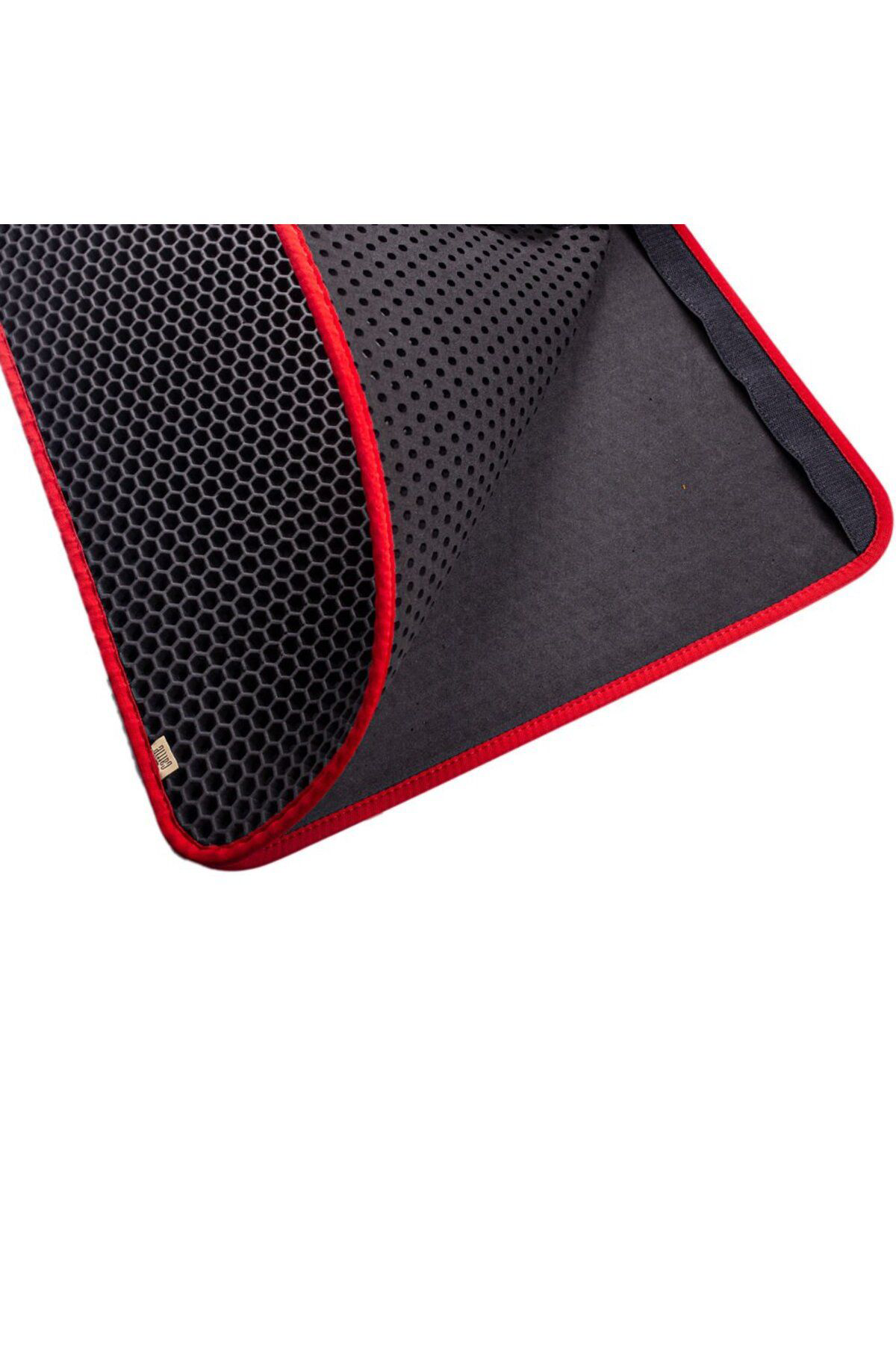K&A Kum Toplayici Fonksiyonel Kedi Paspasi Altigen 50-75 Cm Kirmizi