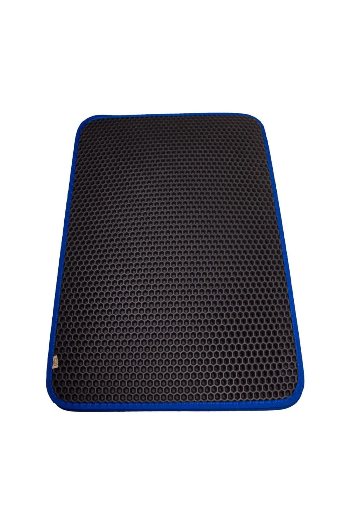 K&A Kum Toplayici Fonksiyonel Kedi Paspasi Altigen 37-50 Cm Mavi