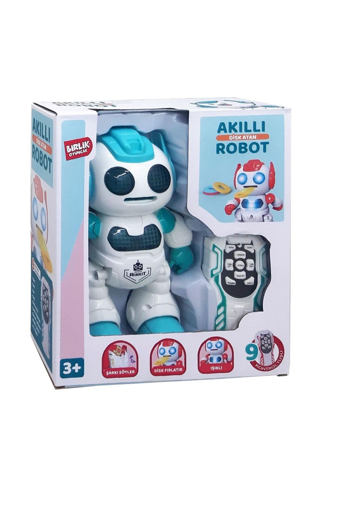 Birlik Oyuncak Kumandali Programlanabilir Disk Atan Akilli Robot