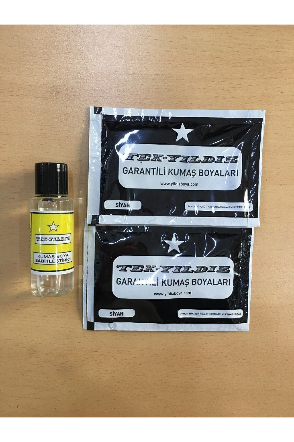 Tekyildiz Kumaş Boyasi Siyah 2 Paket+Sabitleme 1Paket