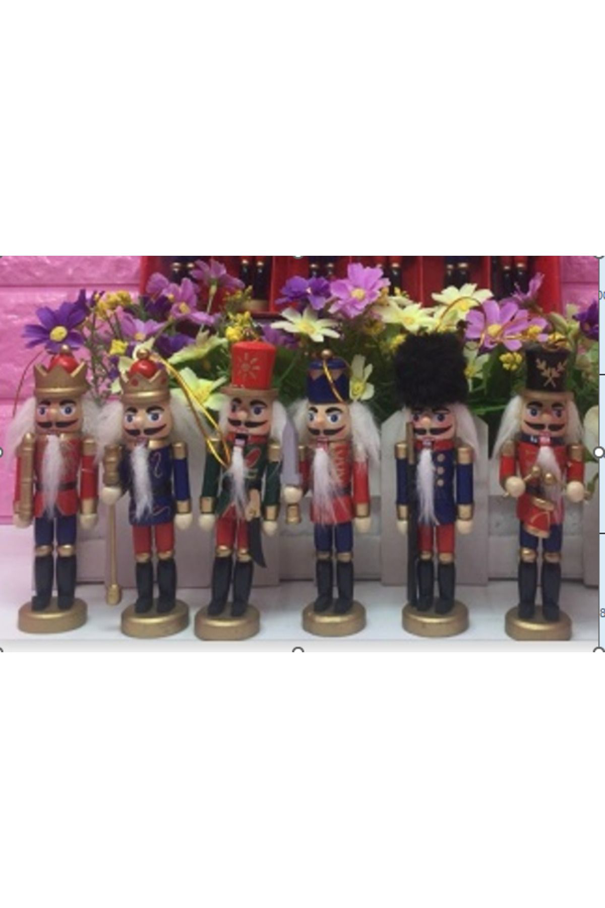 Zs Demir Kurşun Asker Ahşap Dekoratif Eşya (6Li Set 13Cm)