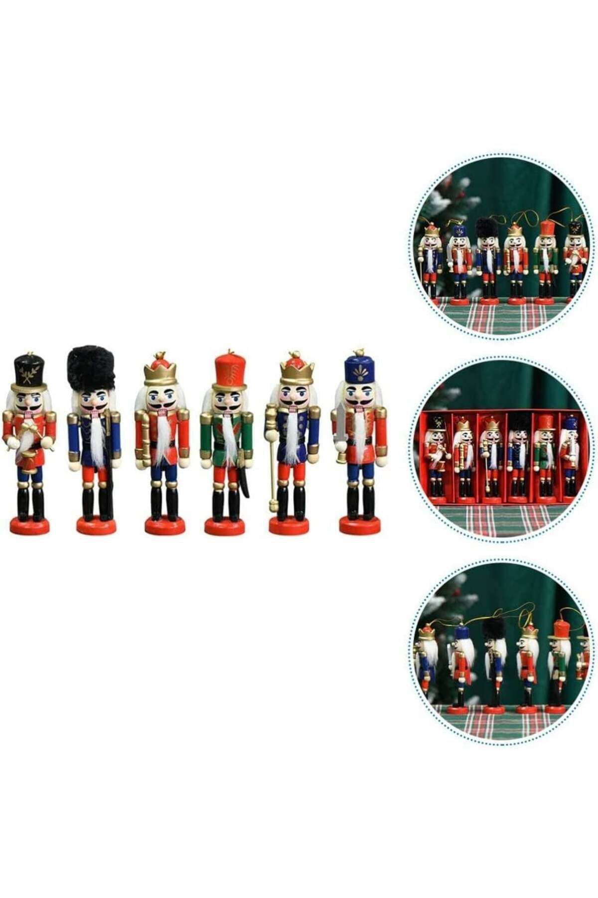 Zs Demir Kurşun Asker Ahşap Dekoratif Eşya (6Li Set 13Cm)