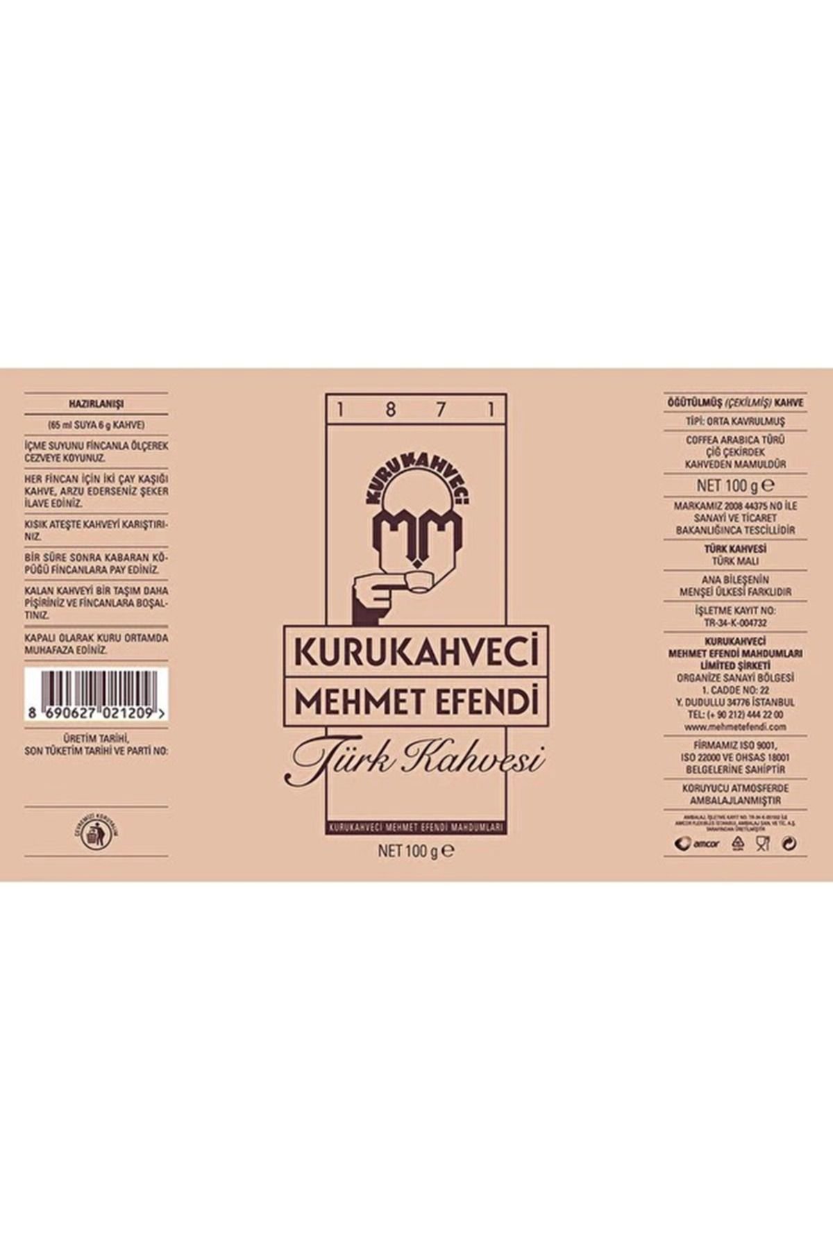 Mehmet Efendi Kuru Kahveci Türk Kahvesi 100 G