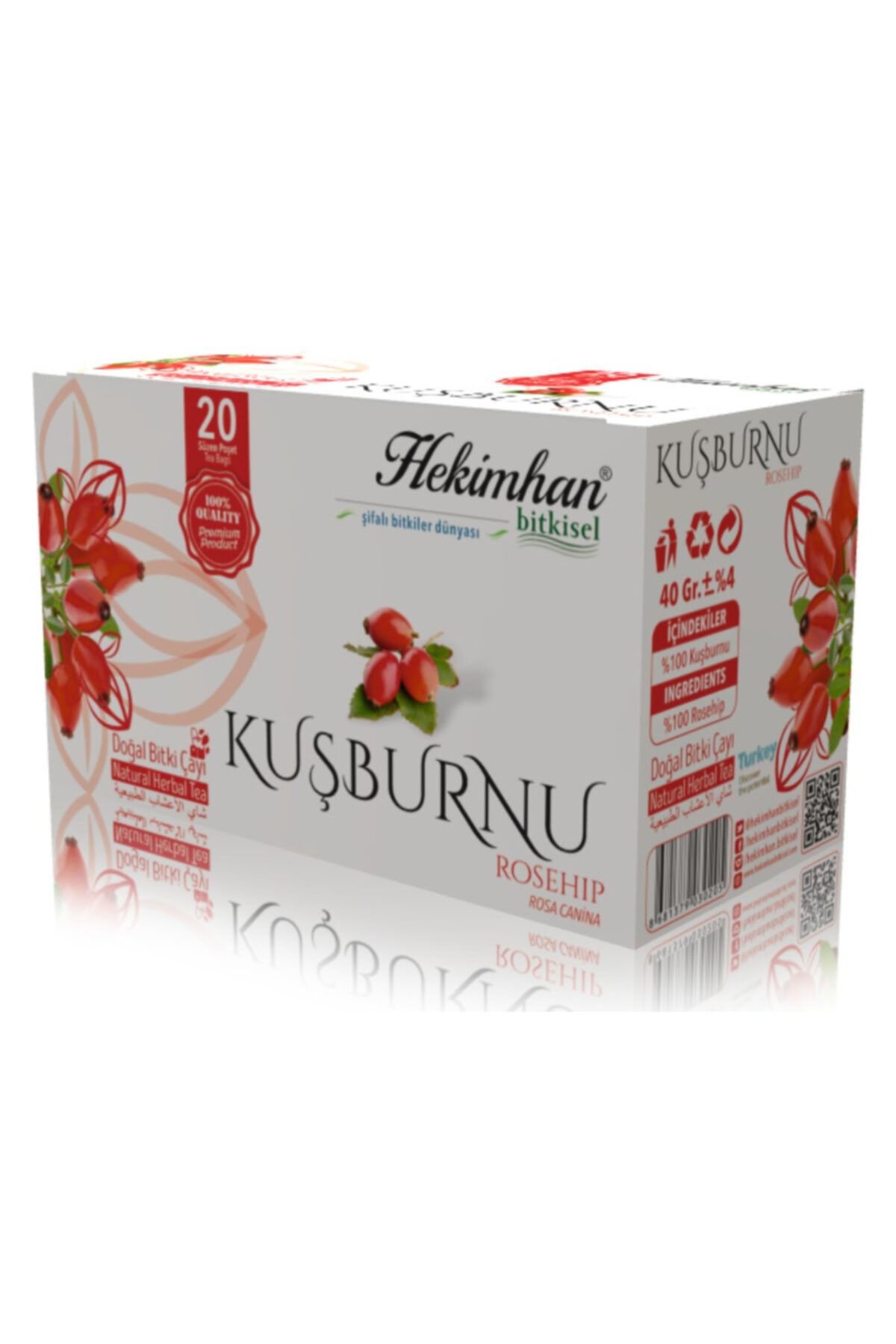 Hekimhan Kuşburnu 20'Li Süzen Poşet Çay Sallama Bitki Çay, Demleme Bitki Ç