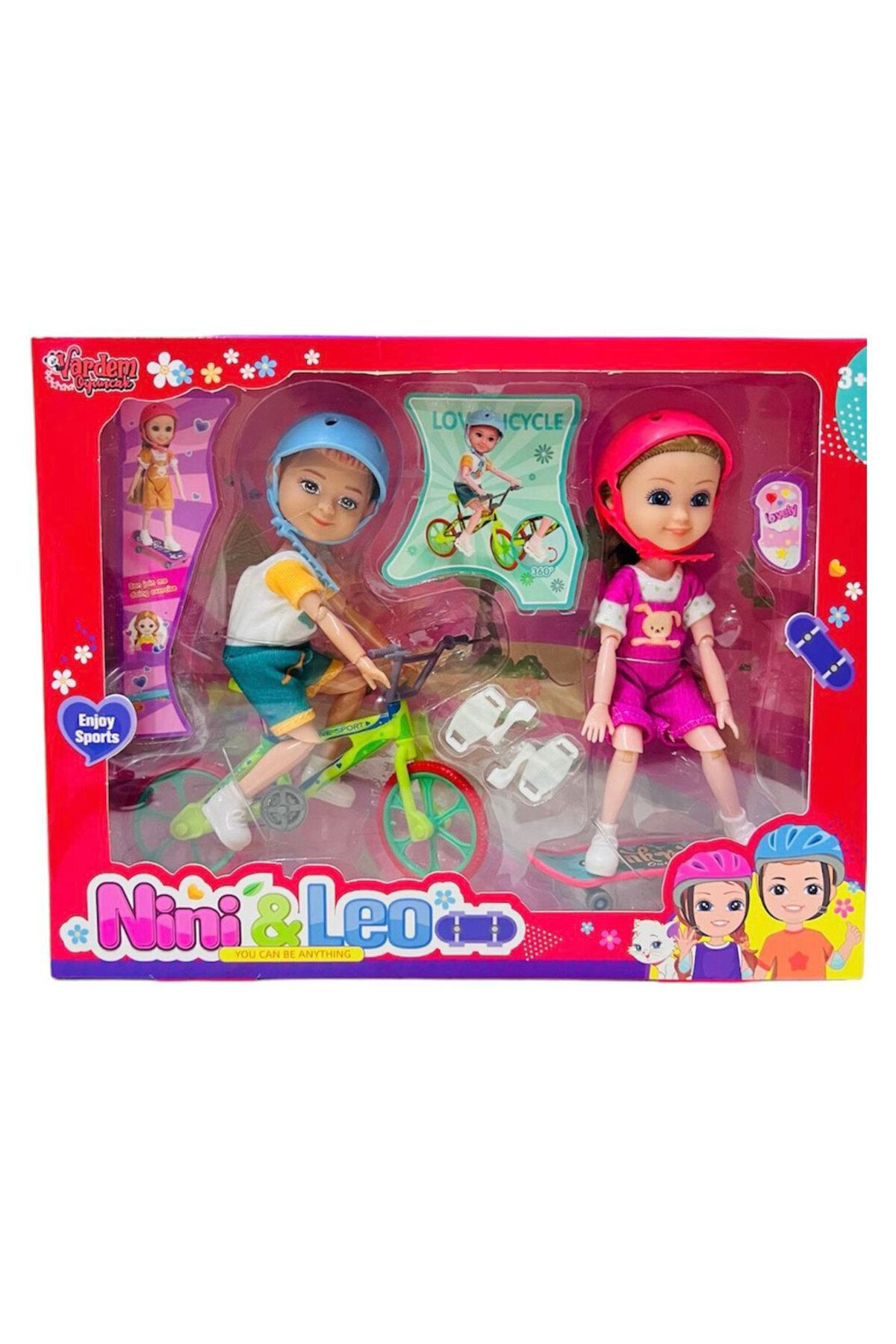 Oyuncak Store Kutulu Nini Love Kaykayli Ve Bisikletli Bebek Set