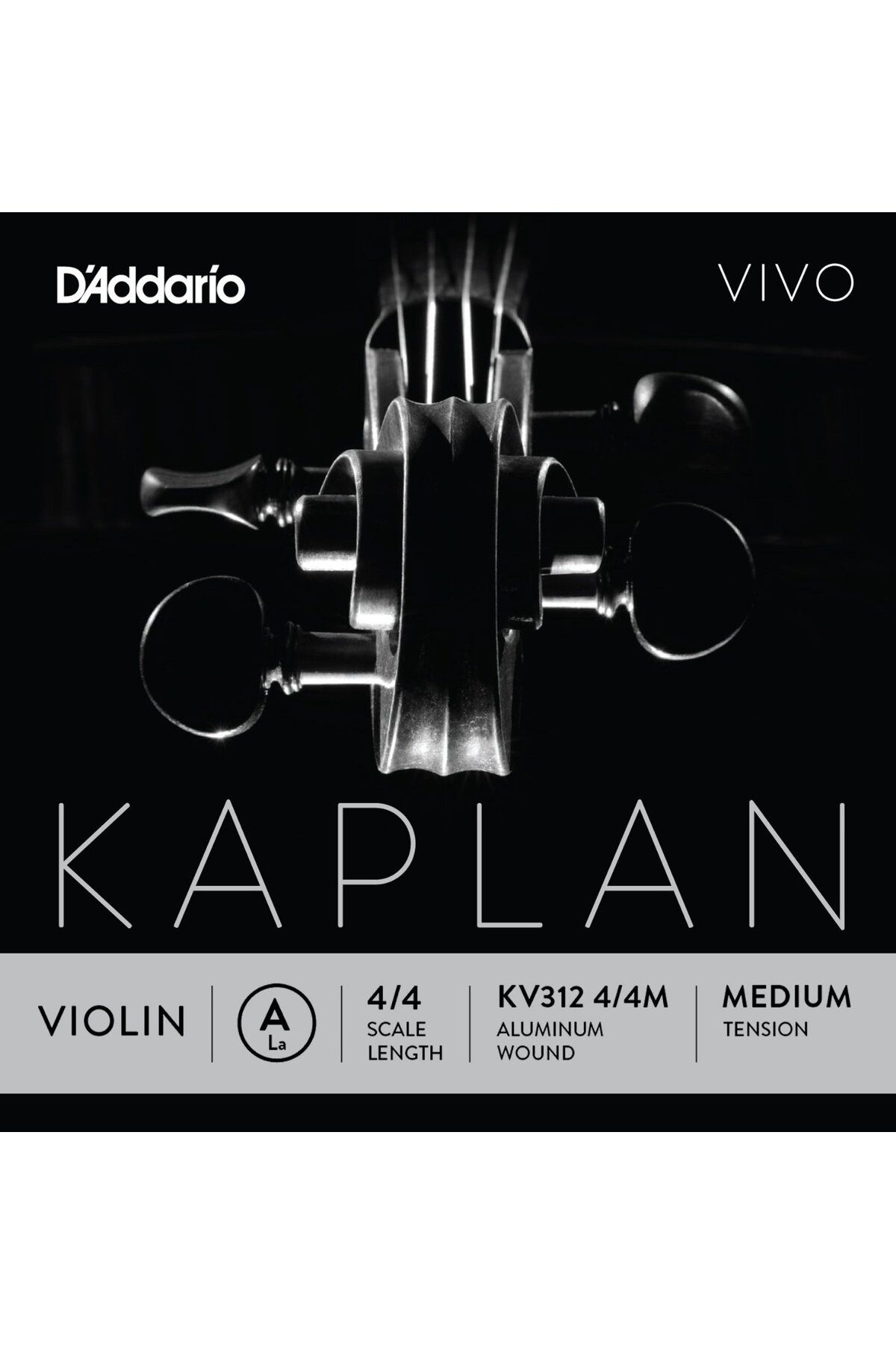 Daddario Kv312 Keman Tek Tel, Kaplan Vivo, Scale Length 4/4, A-(L - Kaplan
