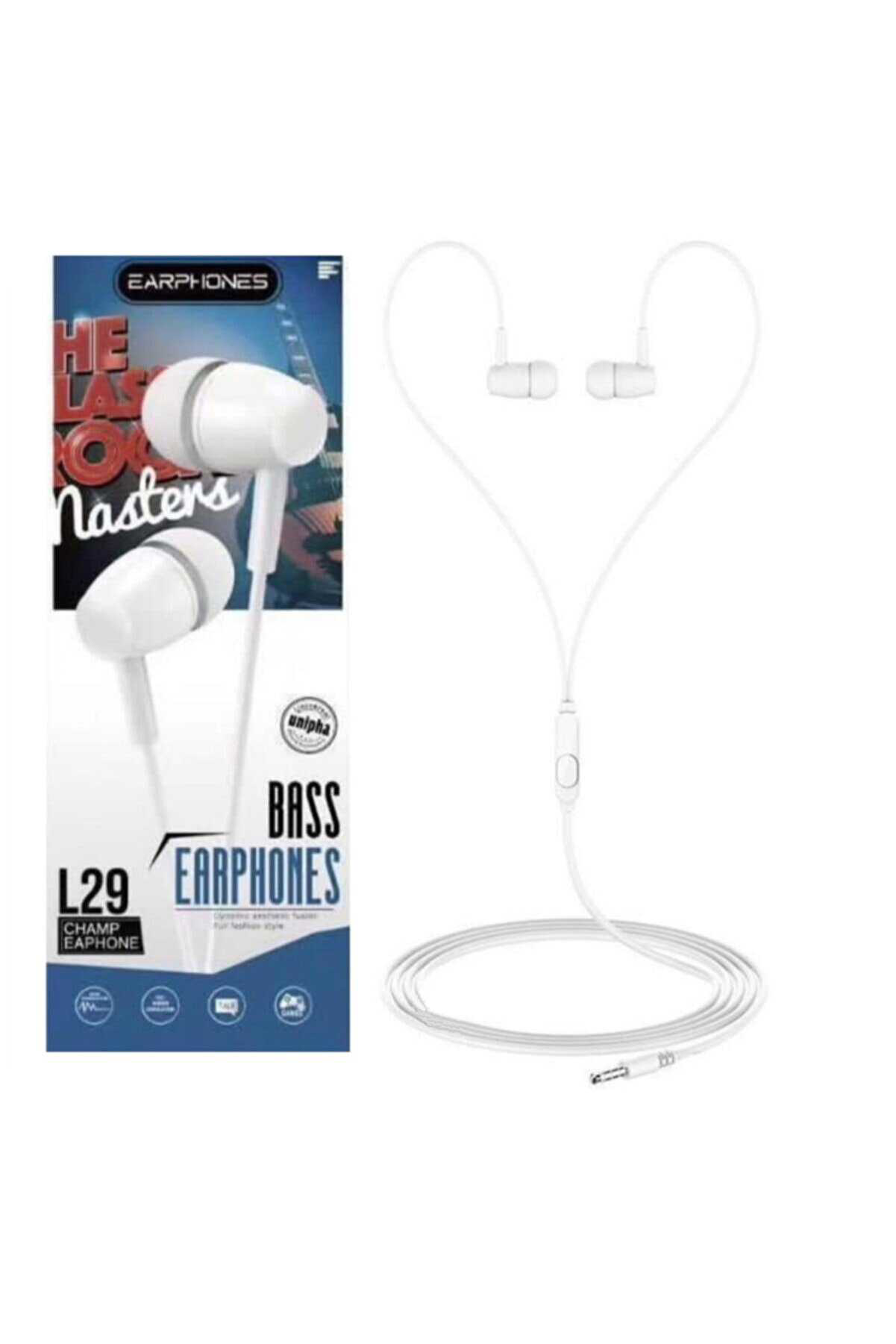 Just Cheap Store L29 Platoon Bass Earphones Kulaklik Beyaz