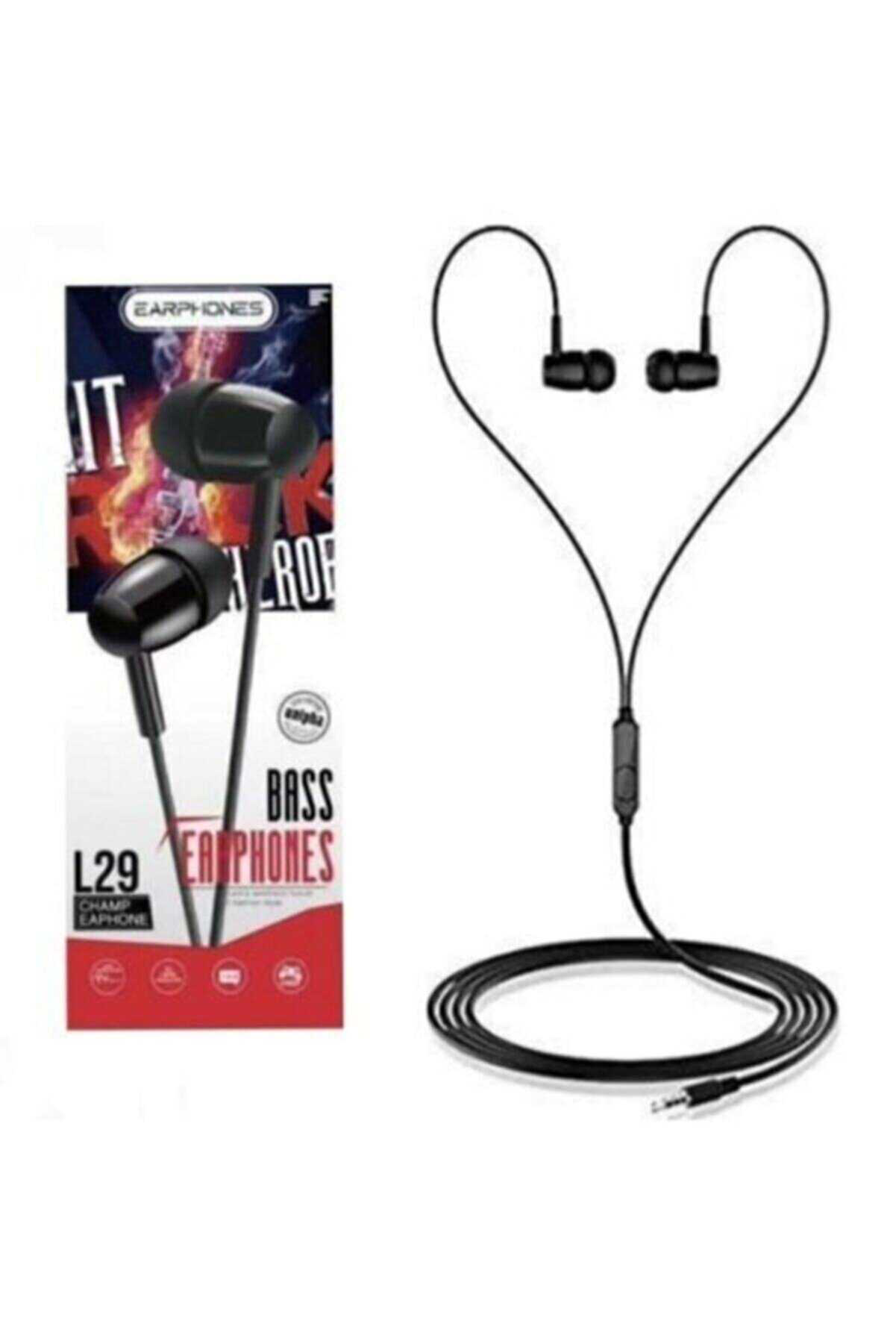 Just Cheap Store L29 Platoon Bass Earphones Kulaklik Siyah