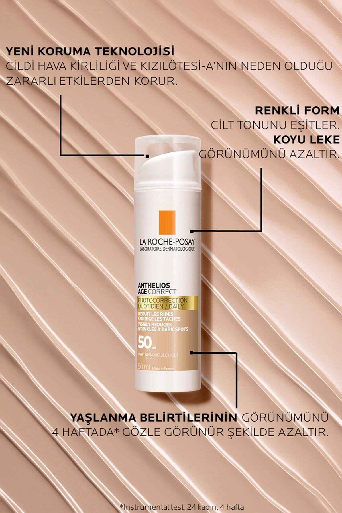 La Roche  Posay Anthelios Age Correct Daily Tinted Cream Spf50+ 50