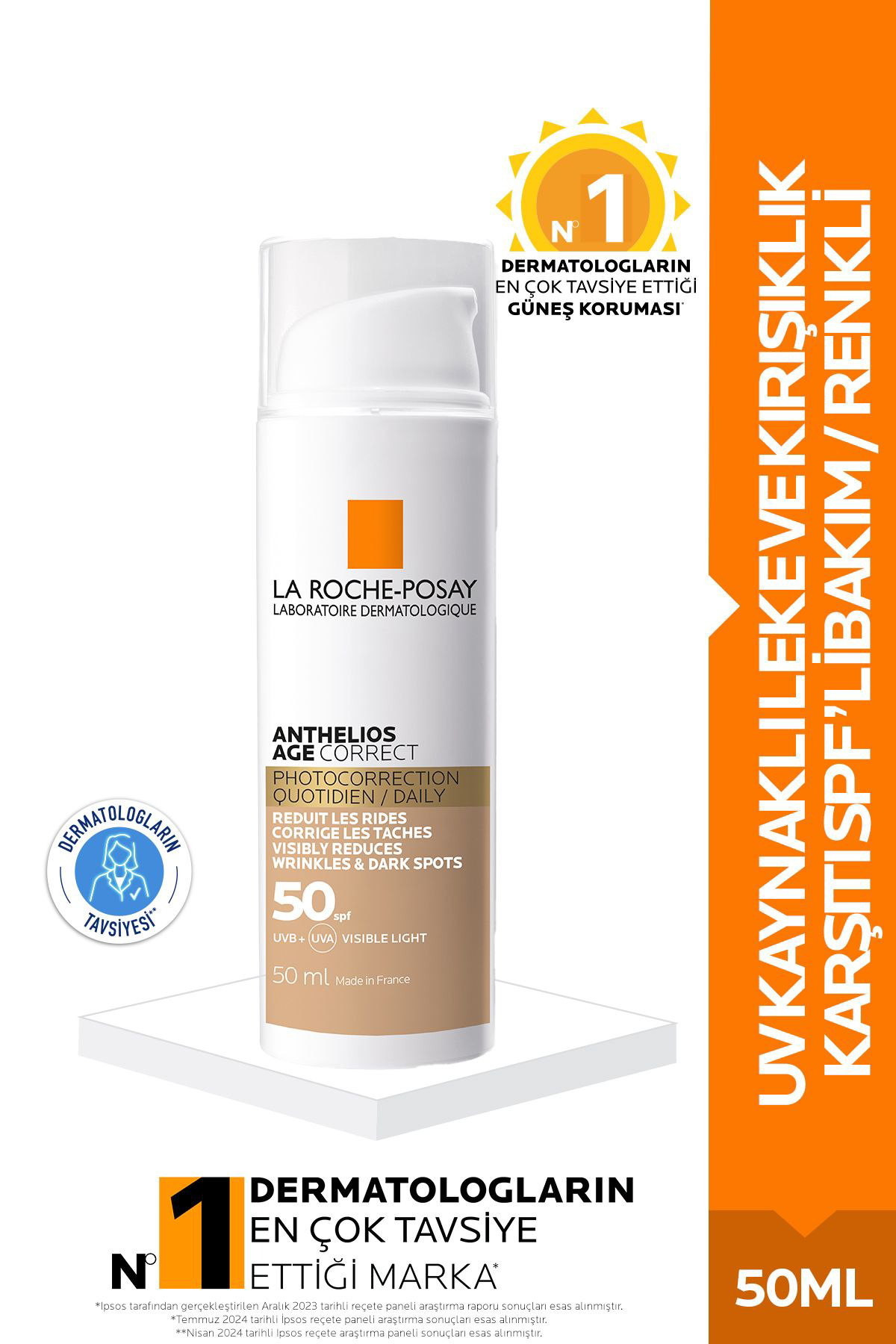 La Roche  Posay Anthelios Age Correct Daily Tinted Cream Spf50+ 50