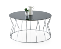 Sivas Gözde Mobilya Lale Ayna Camli Metal Orta Sehpa 80X42cm