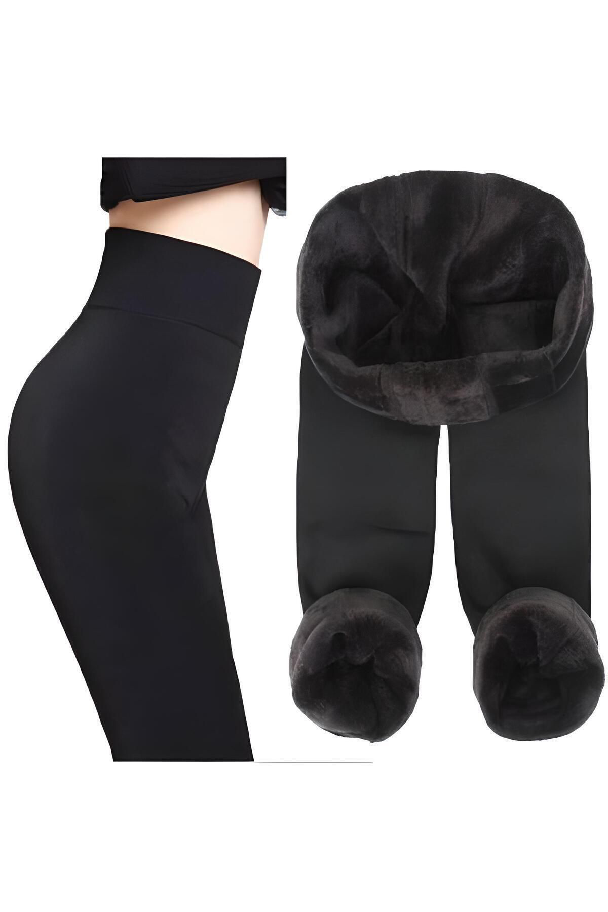 Afa Larosa 1.Kalite Kadin Siyah İçi Peluşlu Kişlik Ömürlük Unisex Ter