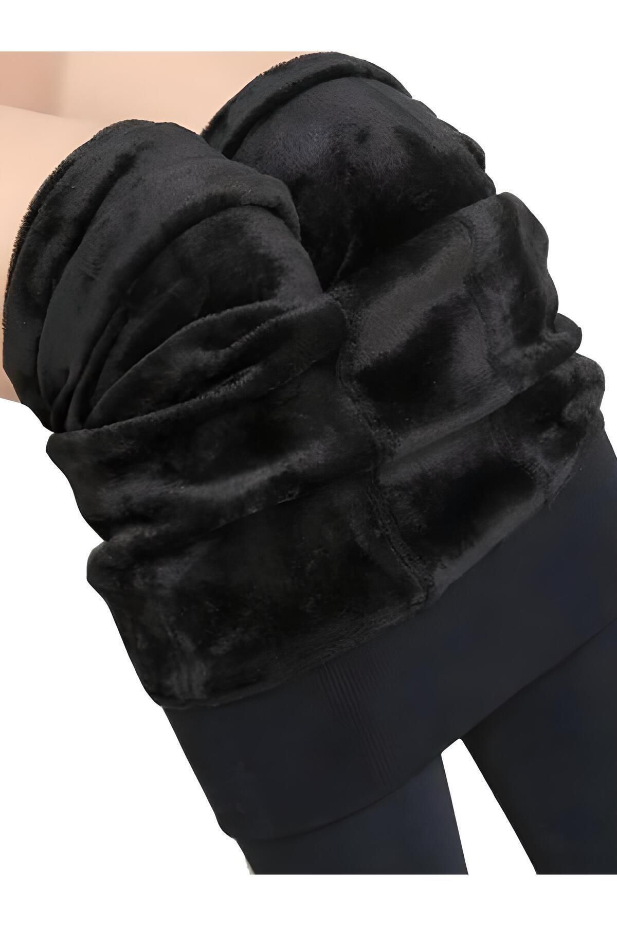 Afa Larosa 1.Kalite Kadin Siyah İçi Peluşlu Kişlik Ömürlük Unisex Ter