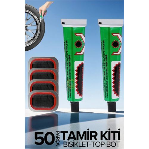 Lastik Yaması 50'li Set Bisiklet Top Bot