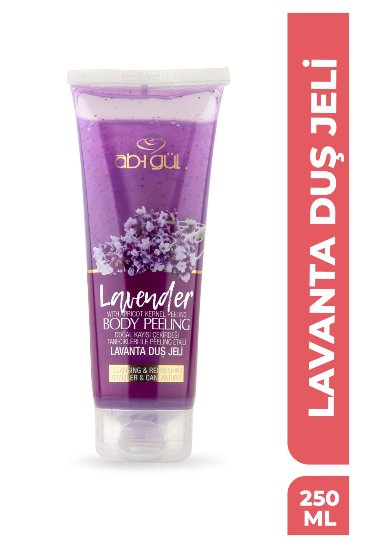 Ab-İ Gül Lavanta Body Peeling Doğal Kayisi Çekirdeği Tanecikleri 250 Ml