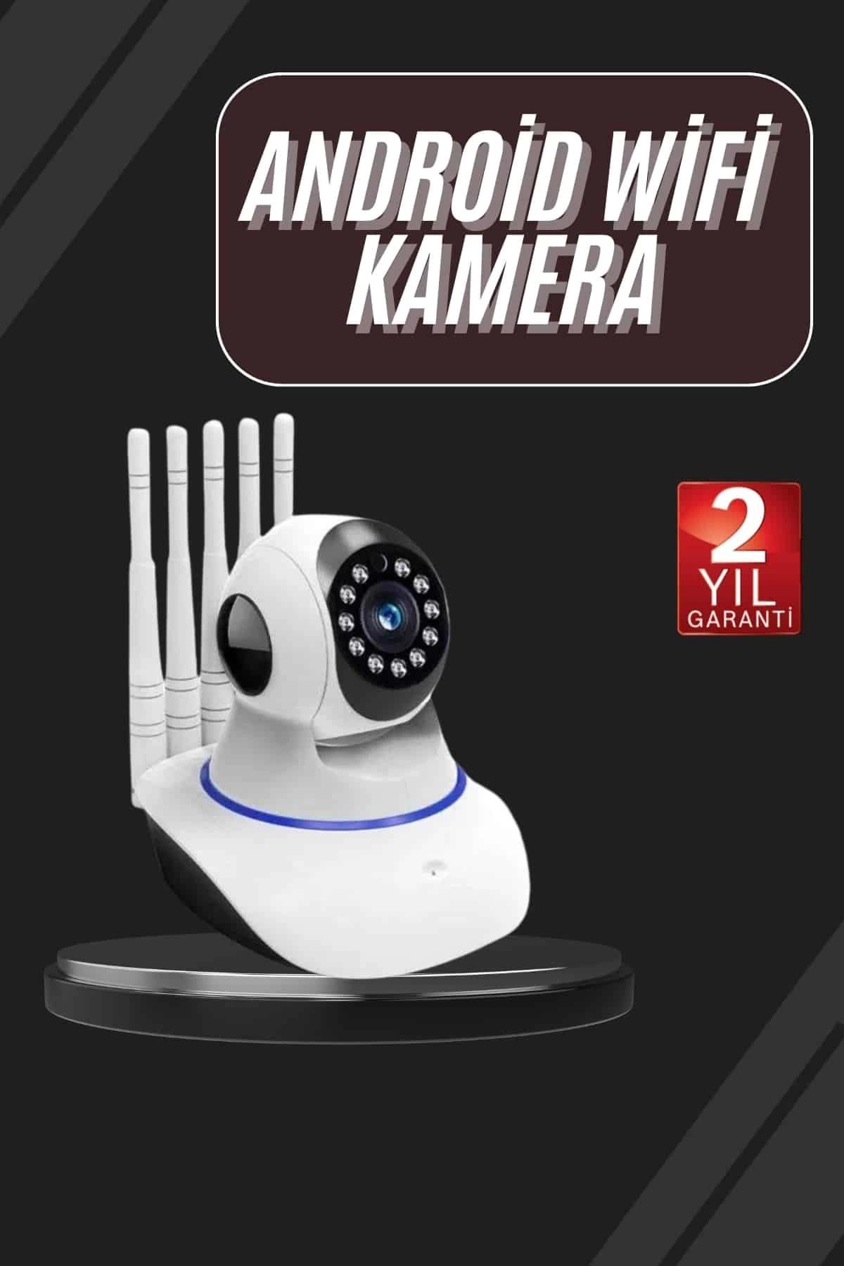 Yusuftex Led Aydinlatmali 5 Antenli Motorlu 1080P Wifi Kamera Sensörlü