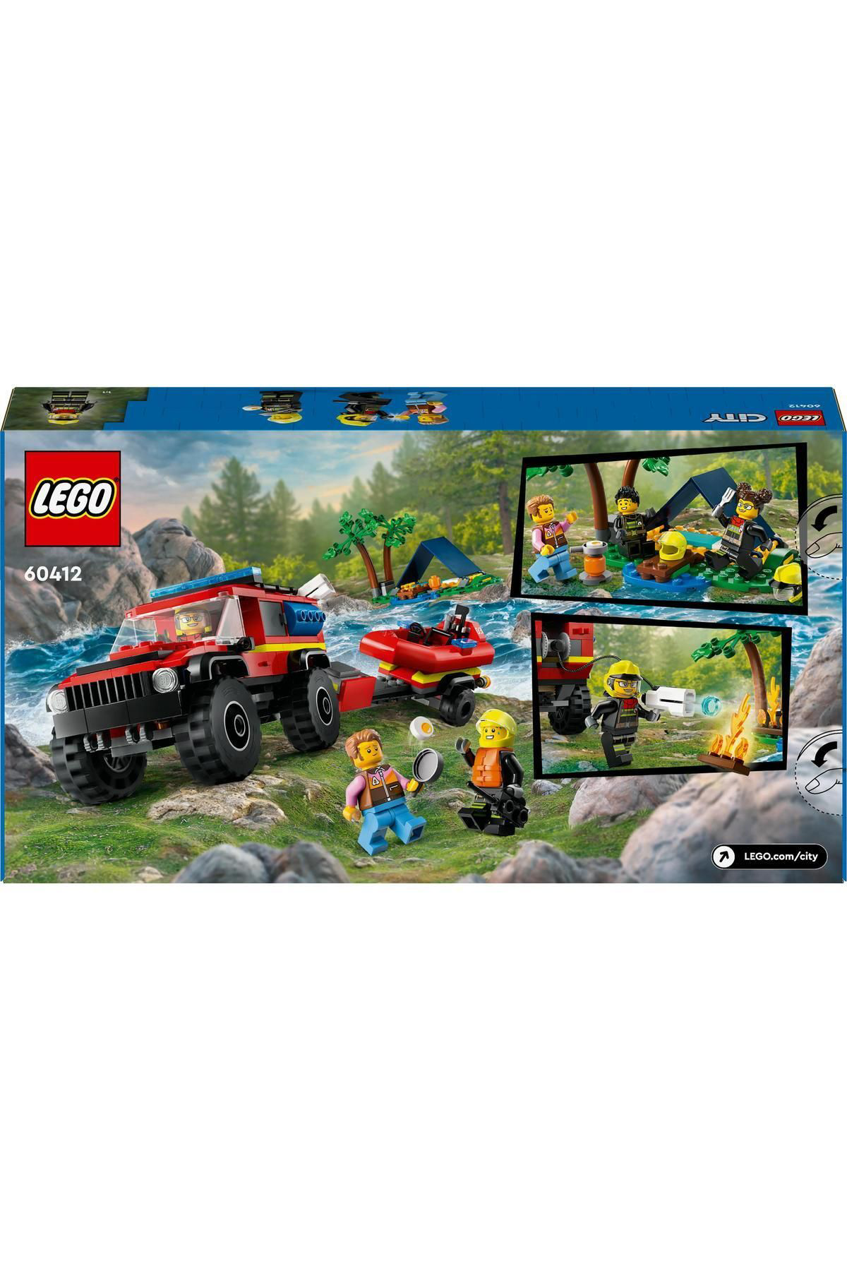 Lego 4X4 Fire Truck W Boat 3    60412