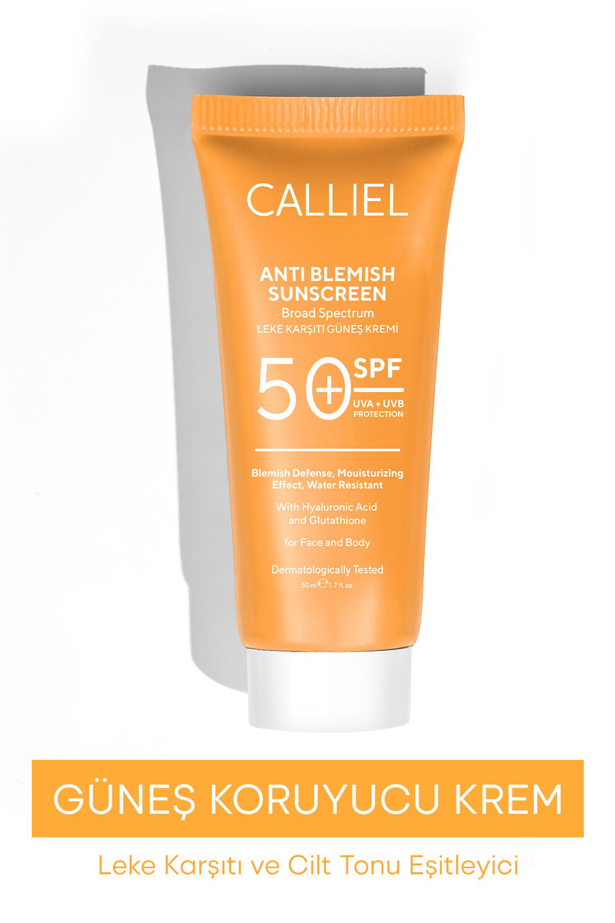 Calliel Leke Karşiti Tüm Ciltler İçin Yüksek Korumali 50 Spf Güneş Kremi 
