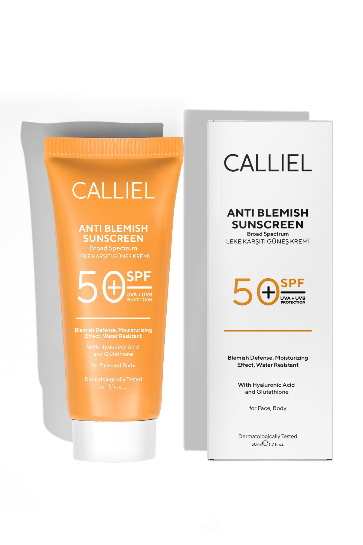 Calliel Leke Karşiti Tüm Ciltler İçin Yüksek Korumali 50 Spf Güneş Kremi 