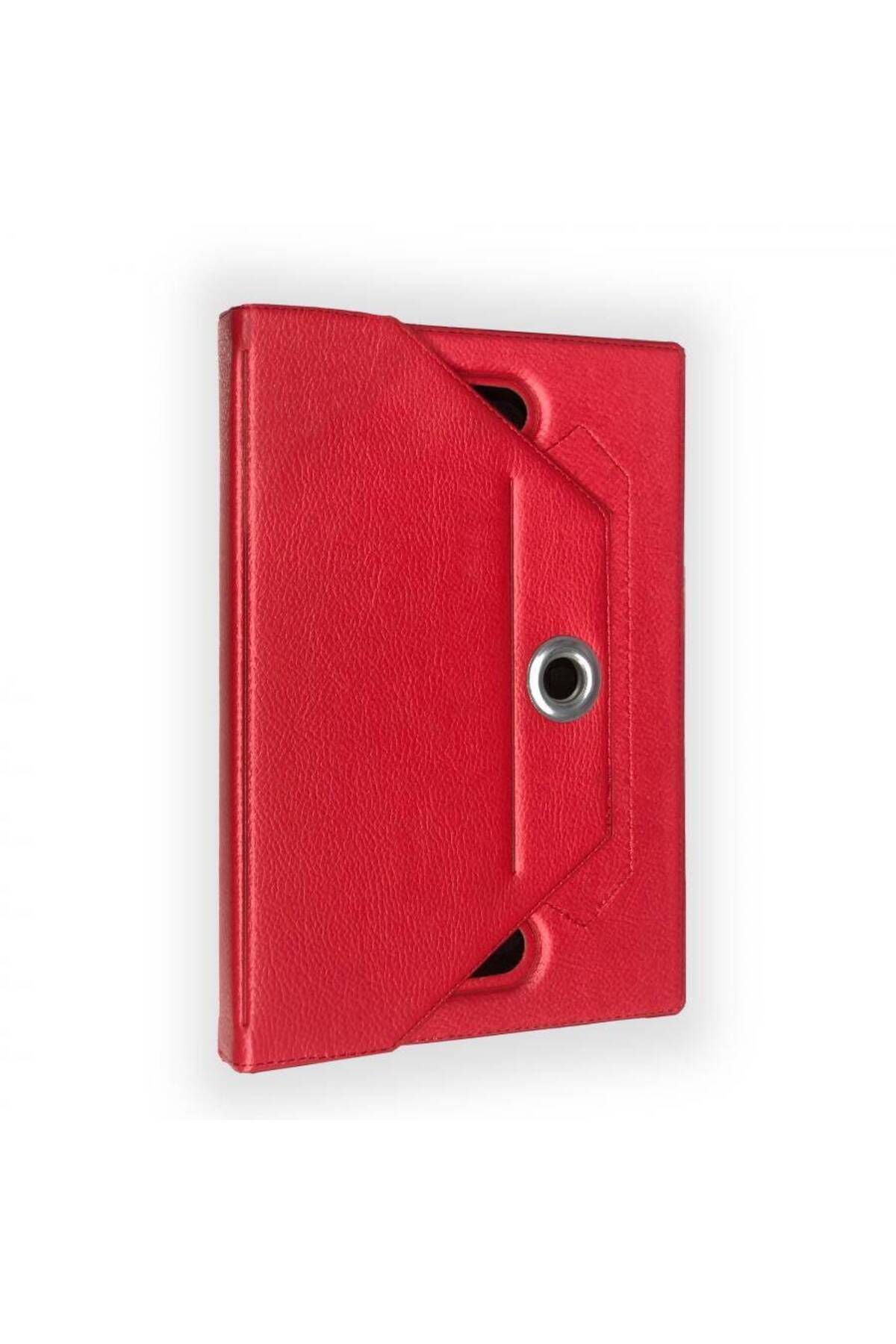 Piyasasepeti Lenovo Tab P10 Universal Dönerli Standli Tablet Kilifi Kirmizi
