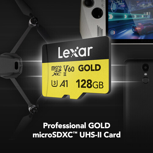 Lexar  128Gb Gold 280 Mb/S Uhs-İi / V60 / U3 Microsd Hafiza Karti