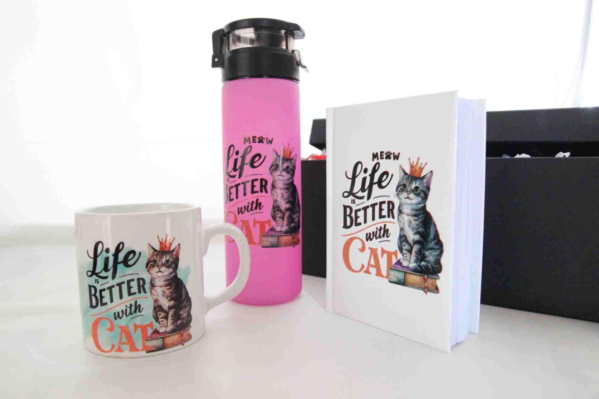 İhtiyaçavm Life Better Tasarimli Termos, Defter Ve Baskili Kupa Bardak Hediye Kutusu
