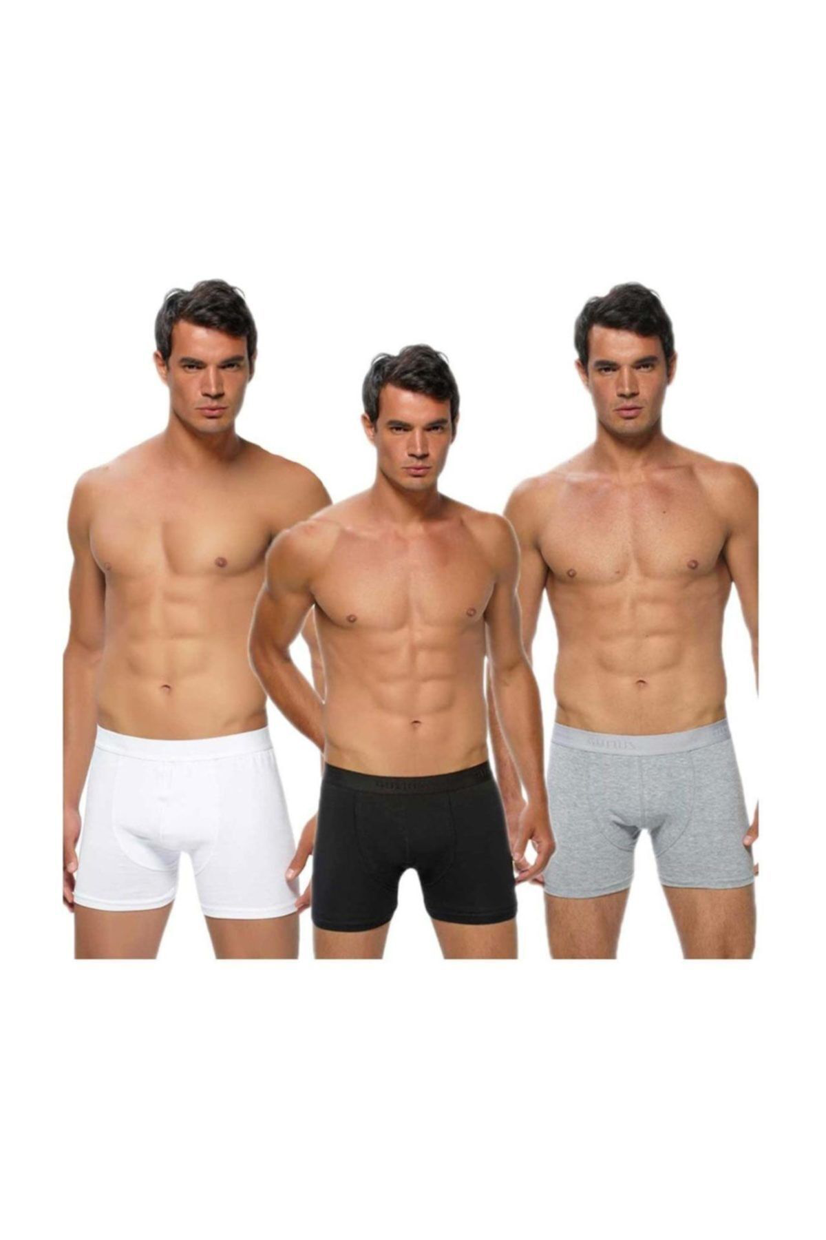 Gümüş Likrali Erkek Boxer Külot 3 Lü
