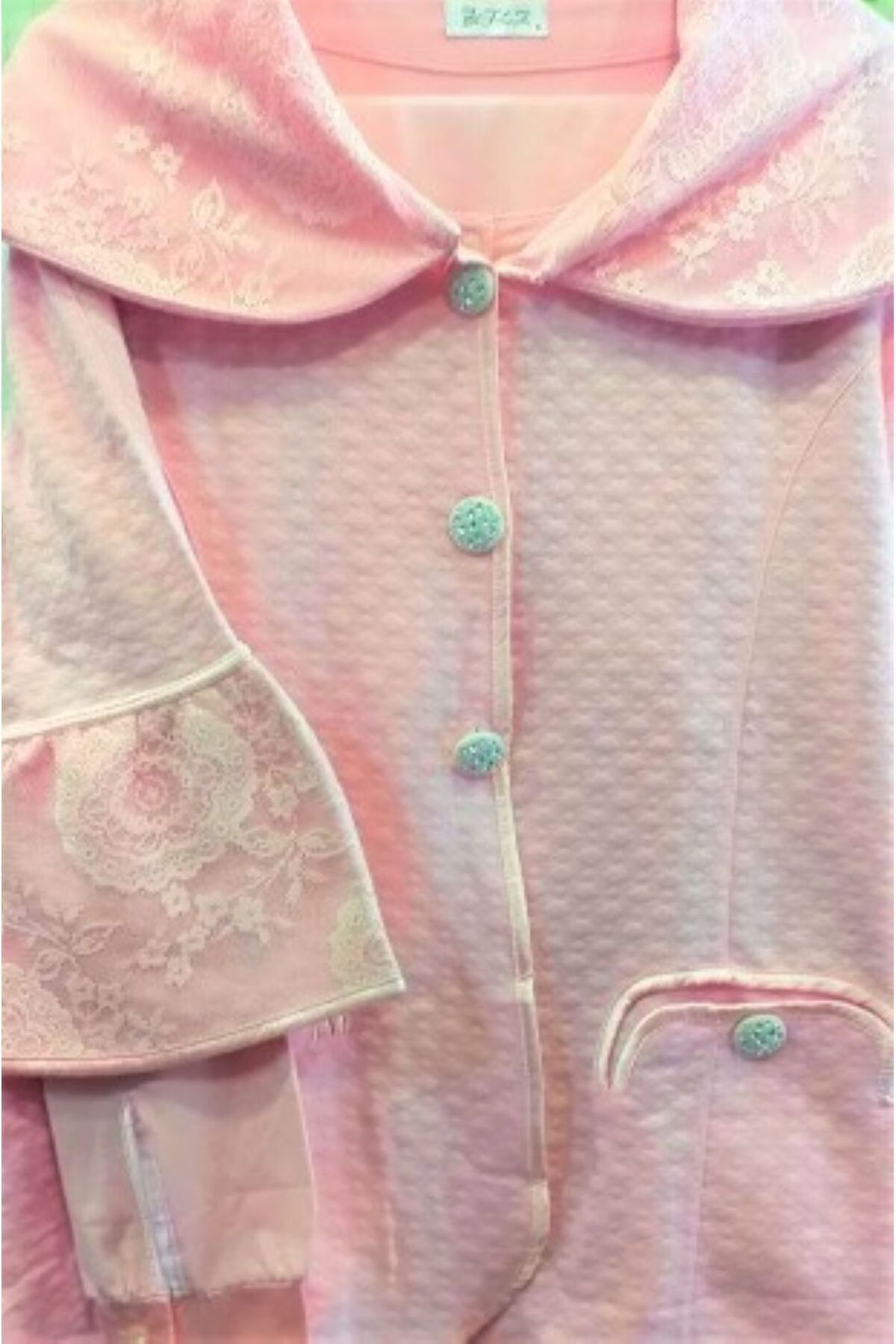 Flz Lizözlü Üçlü Lohusa Pijama Takimi Pudra Kişlik