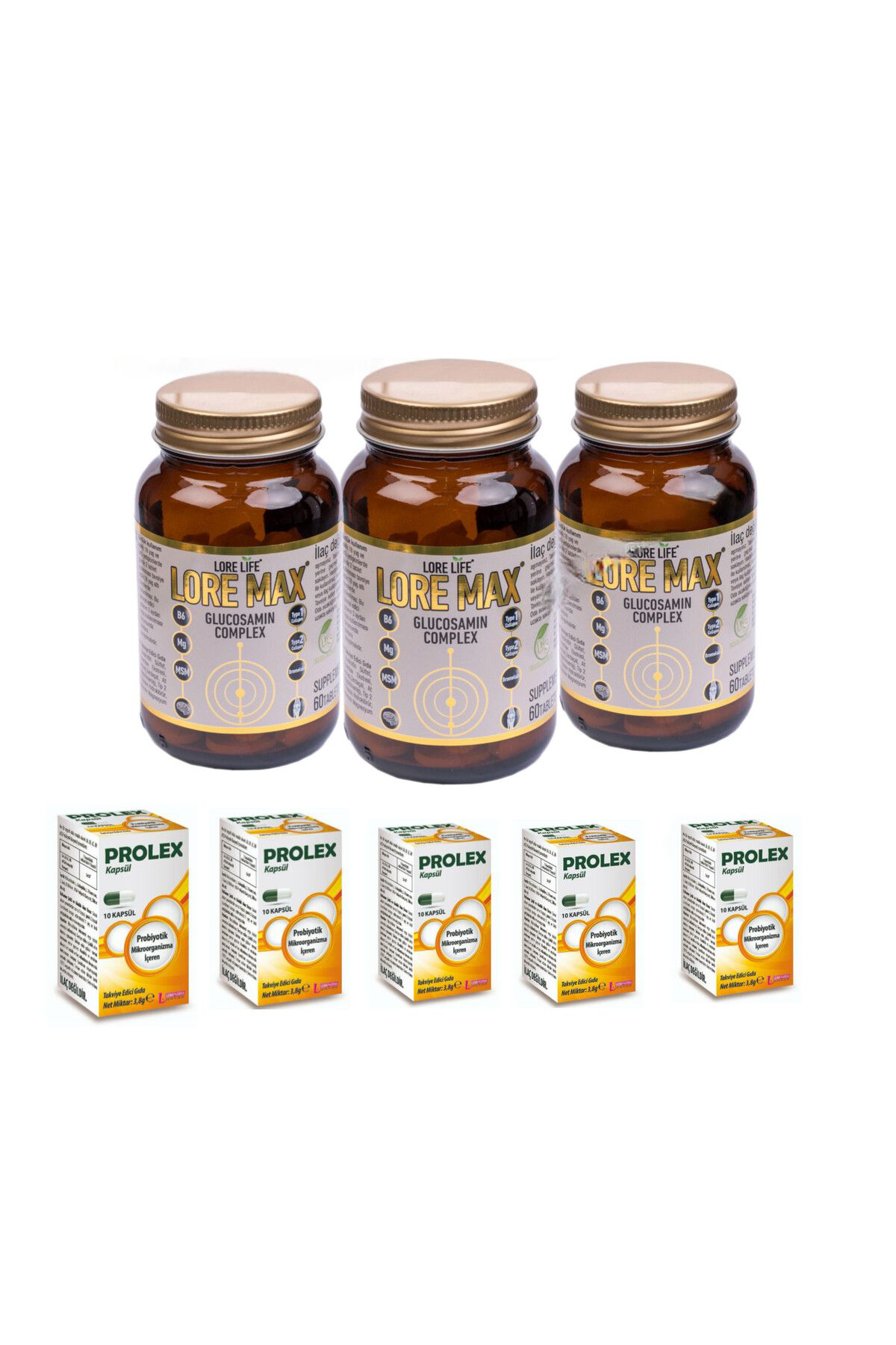 Lorelife Lore Max Glukozamin 60 Tb & Leda Probiotik Kp