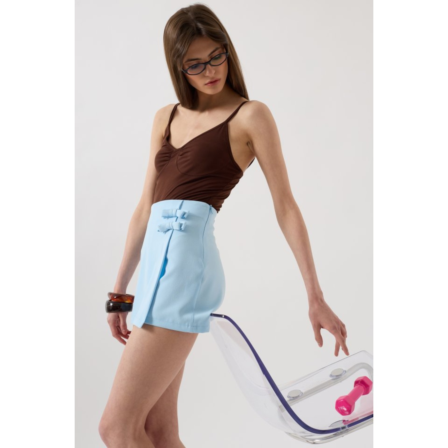 Lucky Life Fiyonk Detay Mini Etek