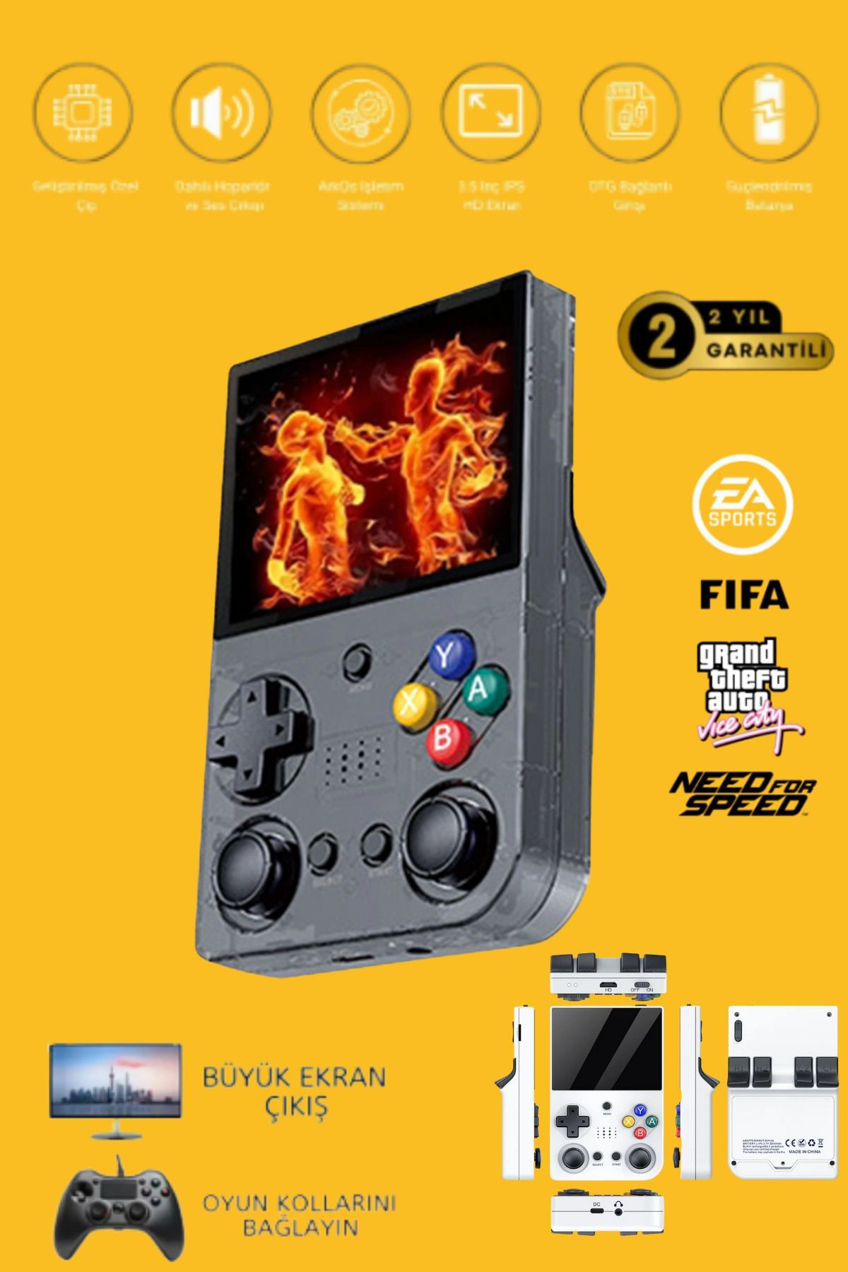 Pamiravm M21 64Gb İps Hdmi Tv 20000+ Oyunlu Retro Arcade Atari Psp/Ps1/Fif