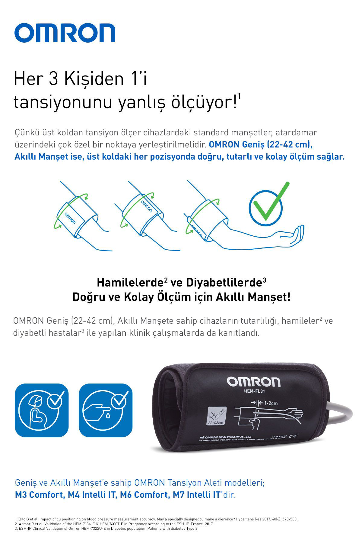 Omron M3 Comfort Hem-7155-E Üst Koldan Ölçer Tansiyon Aleti.