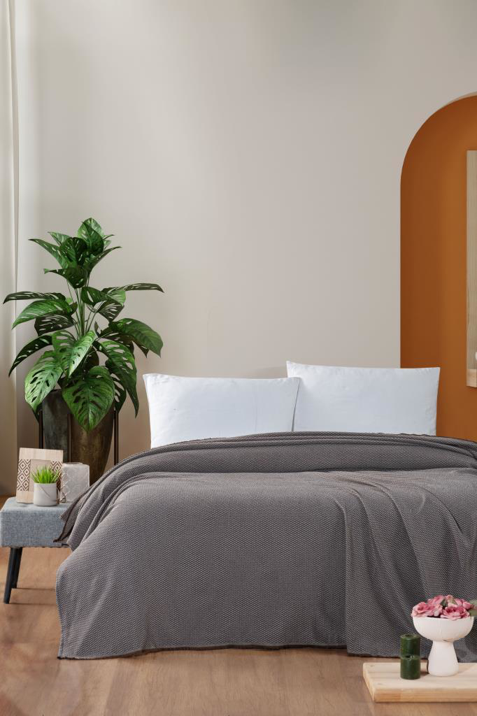 Mulberry Macar Tek Kişilik Pike Pamuklu Yatak Örtüsü 170X230