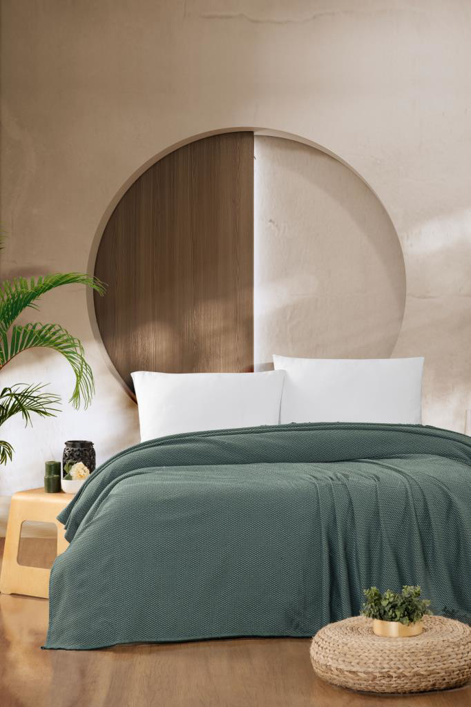 Mulberry Macar Tek Kişilik Pike Pamuklu Yatak Örtüsü 170X230