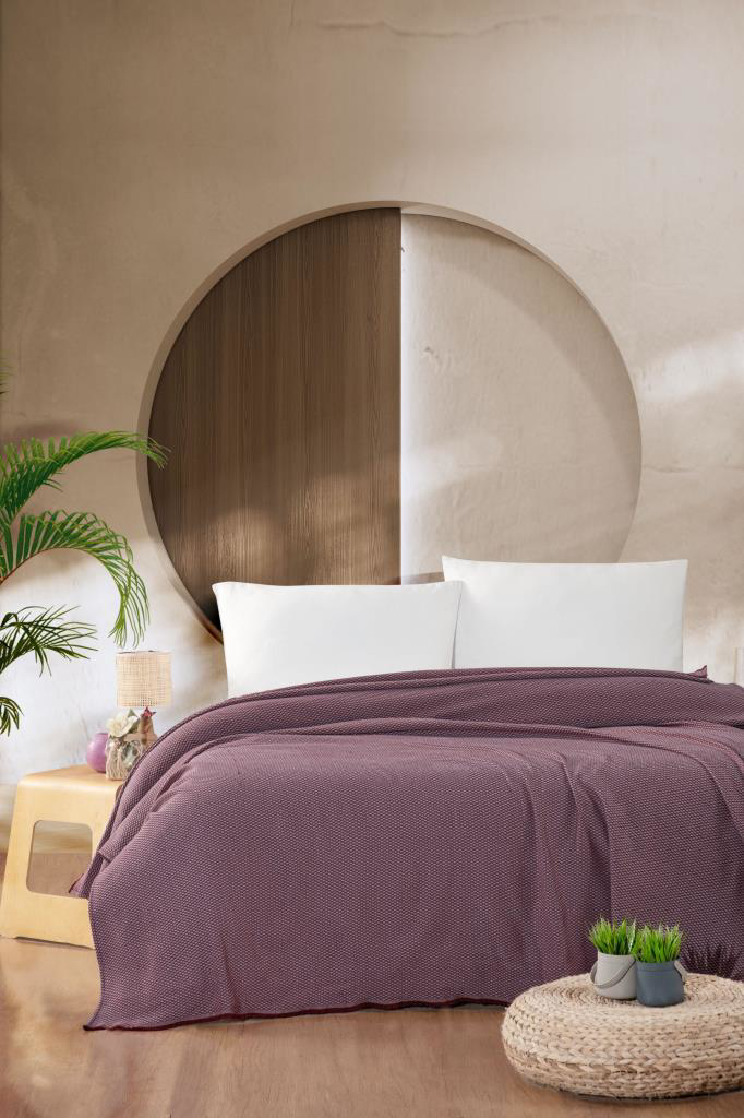 Mulberry Macar Tek Kişilik Pike Pamuklu Yatak Örtüsü 170X230