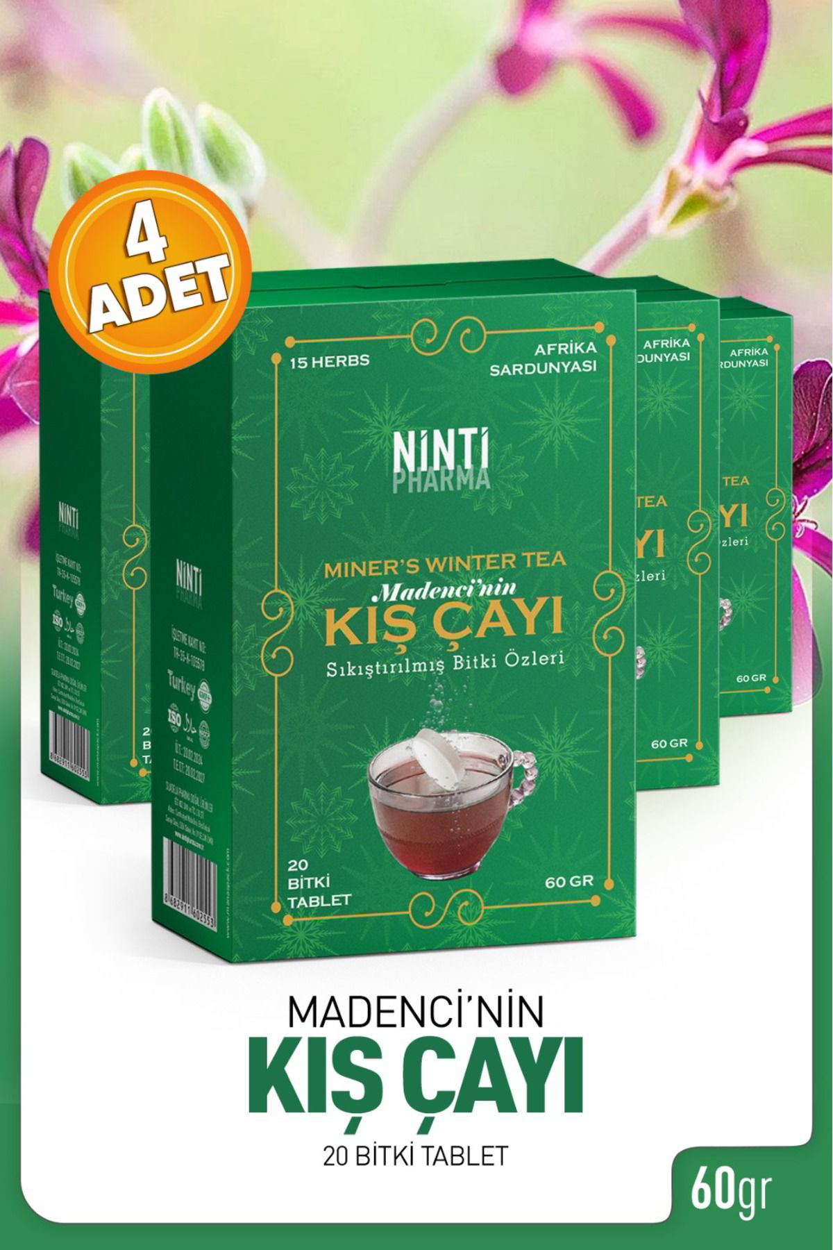 Nintipharma Madenci Kiş Çayi 240 Gram 80 Şaset