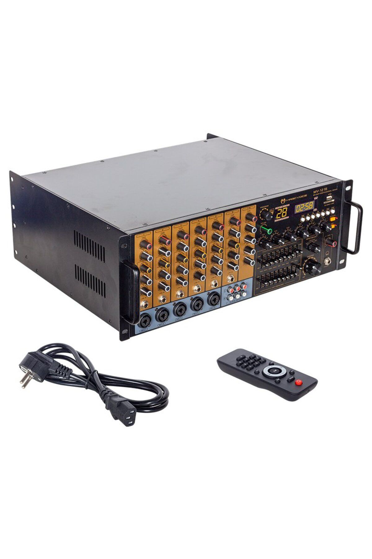 Ok Aksesuar Magicvoice Mv-1216 Küp Mixer Anfi Usb Bt Uk Rms300w Max 2400W 6 Z