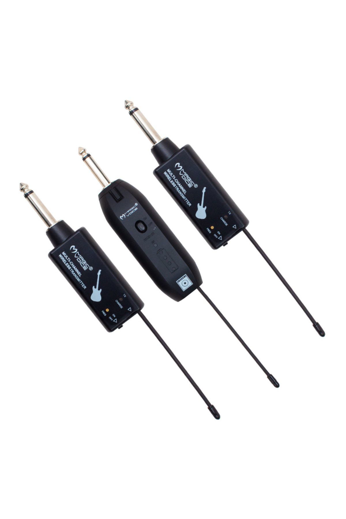 Ok Aksesuar Magicvoice Mv-19590 Uhf Gitar Tip Kablosuz Mikrofon Üçlü Set Go50