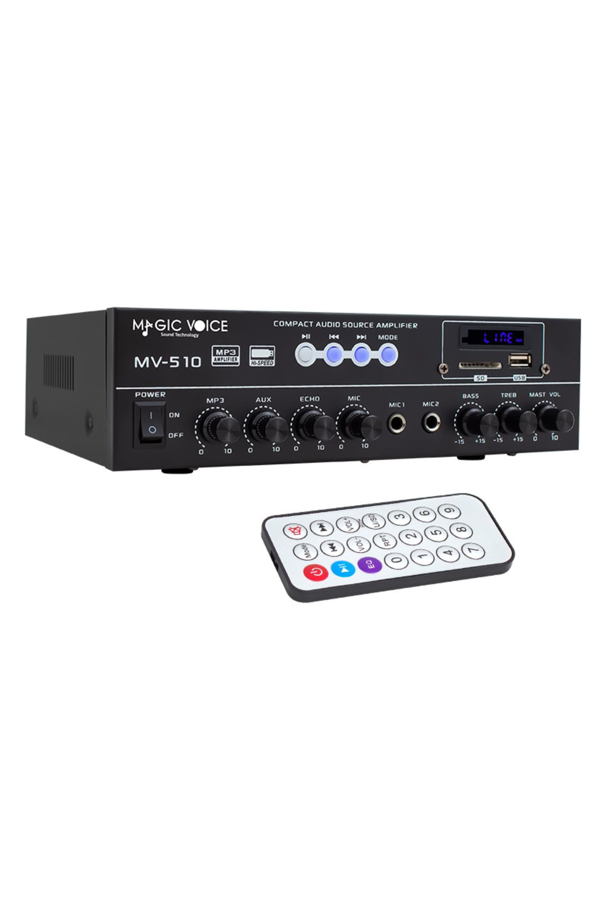 Ok Aksesuar Magicvoice Mv-510 50 Watt Usb/Sd/Bluetooth 2 Mik.,Eco Lu+2Sd 2061