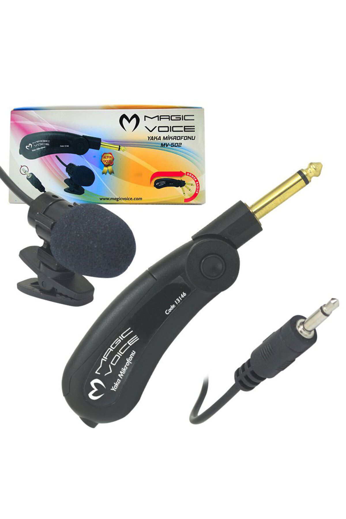 Ok Aksesuar Magicvoice Mv-502 Gold Kablolu Yaka Mikrofonu * Tunmic Mm-502 Go5