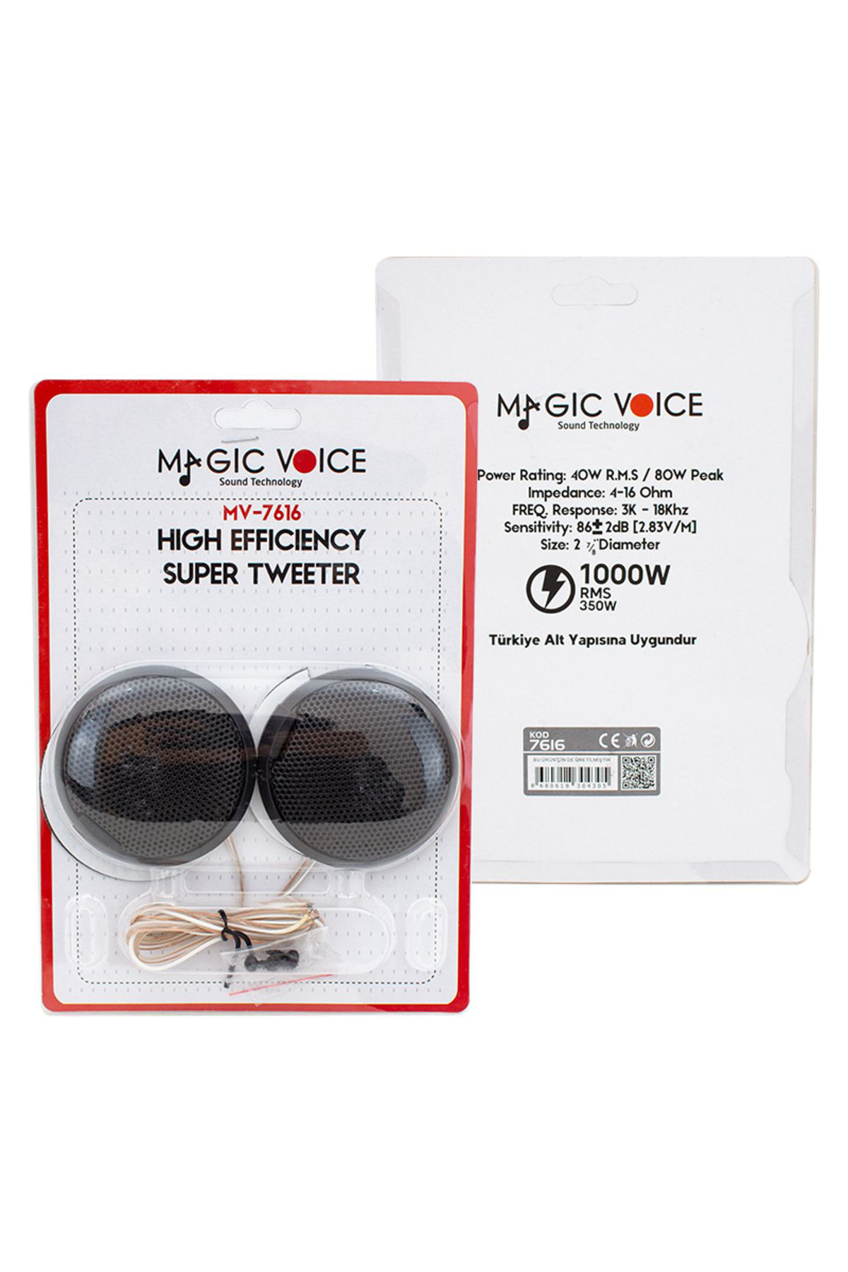 Ok Aksesuar Magicvoice Mv-7616 80W 40Rms Slim Kasa Oto Tweeter  Go50606383720