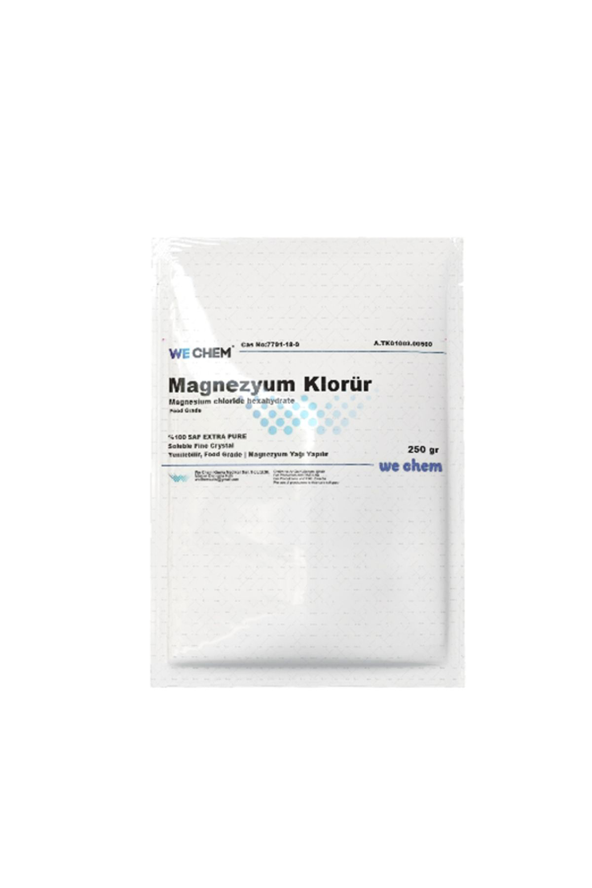 We Chem Magnesium Chloride Flakes Doğal Magnezyum Klorür 250 Gr