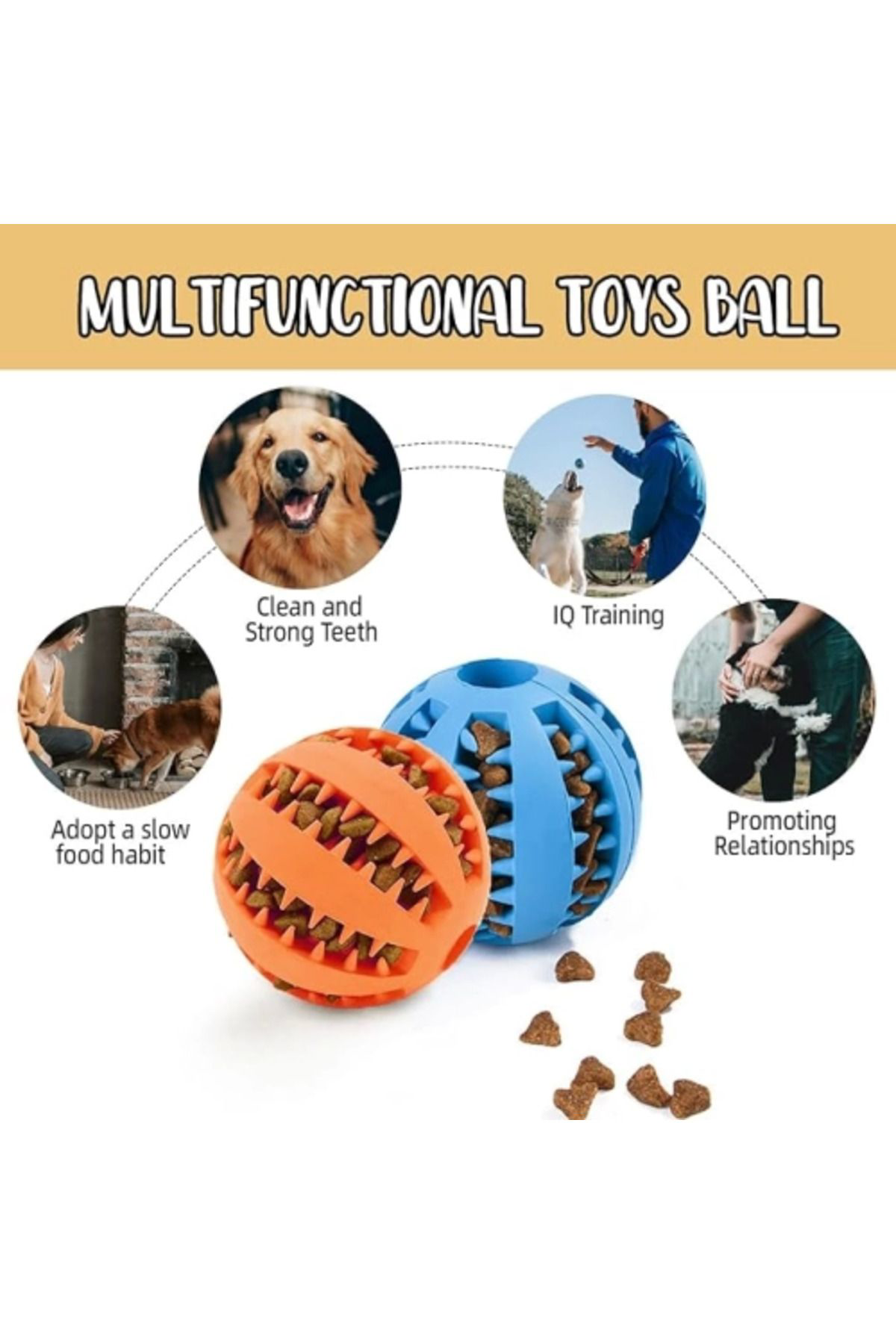 Yusuftex Mama Hazneli Köpek Eğitim Ve Oyun Topu