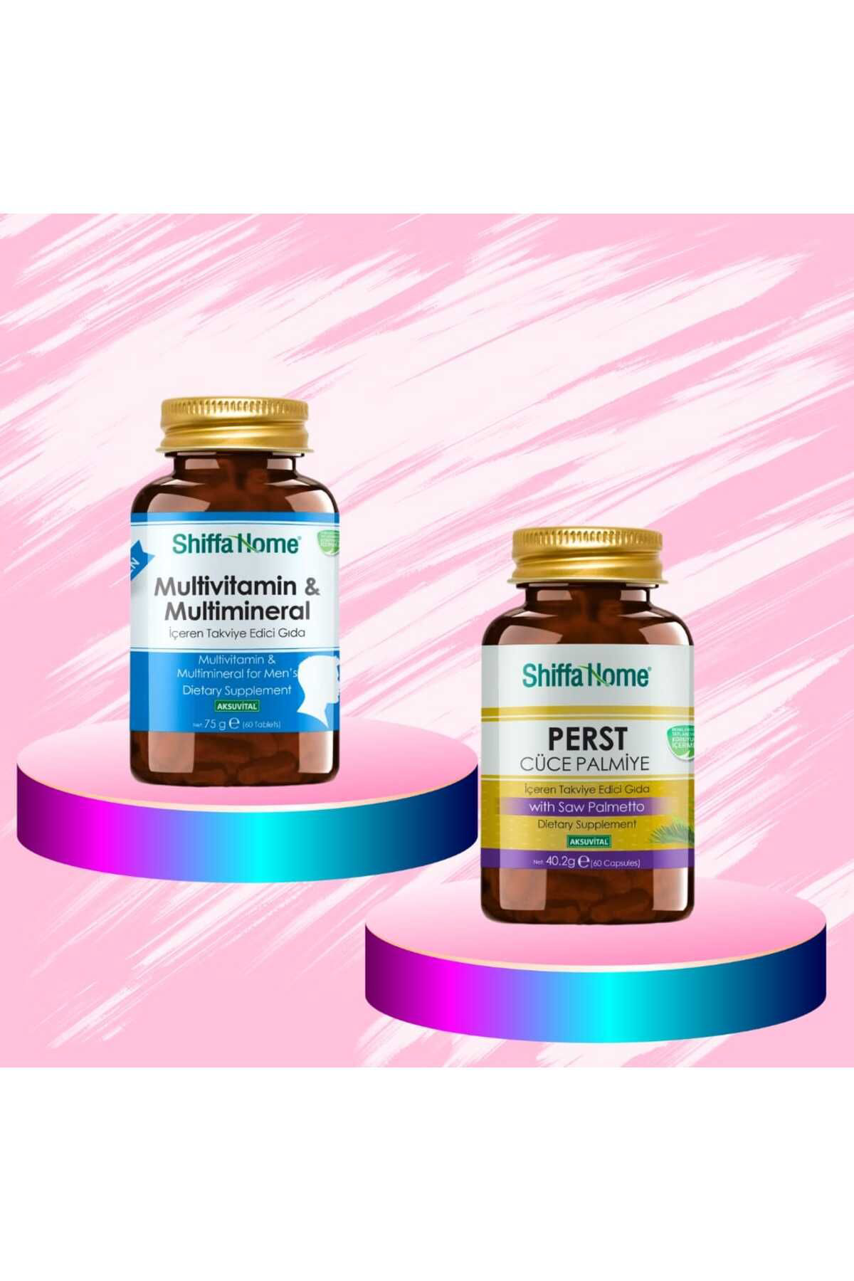 Shiffa Home Man Multivitamin & Multimineral 60 Kapsül + Perst Cüce Palmiye 60