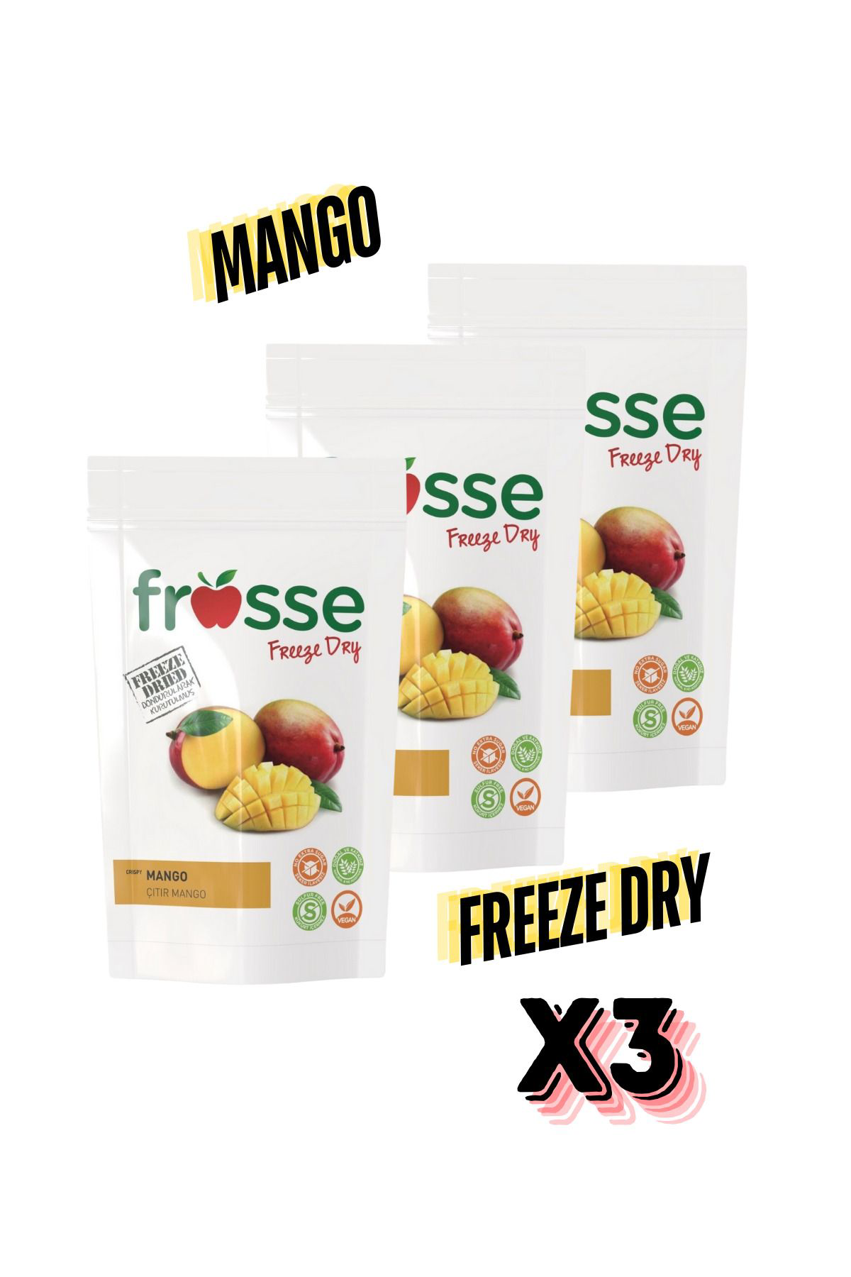 Frosse Mango Kitiri - Freeze Dried - Üretici Firmadan Dondurularak Kurut